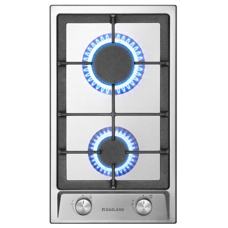 Gasland Chef - gasland Plaque de Cuisson à Gaz Naturel/Butane/Propane encastrée, Acier inoxydable - GH30SF - 2 Foyers - 4200W