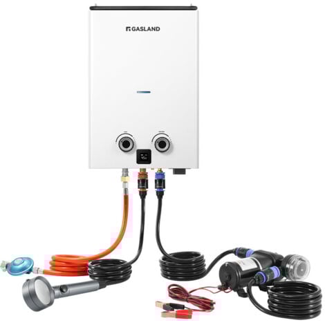 GASLAND G10 PRO-DE 10L 50mbar Chauffe-eau instantané à gaz avec pompe 20kW [Classe énergétique A]