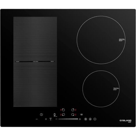 GASLAND IH604BF Plaque de cuisson à induction Encastrée, Avec Sécurité enfant/Minuterie/Boost/Pause - 4 zones - 7000W - Fonction BBQ