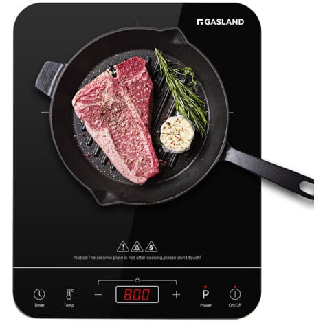 GASLAND CHEF GASLAND Piano cottura a induzione sottile e portatile, 10 livelli di potenza/temperatura, con timer e blocco di sicurezza - IH301BTA - 1 zone - 2000W