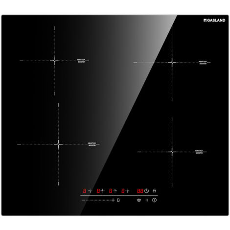 GASLAND CHEF GASLAND IH60BF-DE Placa de inducción integrada de 60 cm 4 zonas, 7200W Placa de inducción con sensor táctil, función boost, funciones mantener caliente, función stop & go, función temporizador