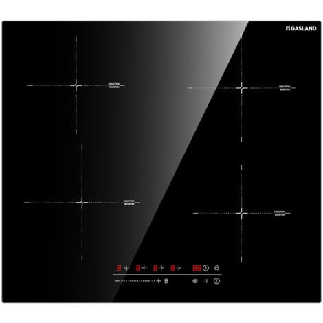 GASLAND CHEF GASLAND IH60BF-DE Piano Cottura a Induzione da Incasso 60 cm 4 Zone di Cottura, Piano Autosufficiente 4 Piastre con Slider Touch, PowerBoost, Funzioni Keep Warm, Funzione Pausa, 7200W