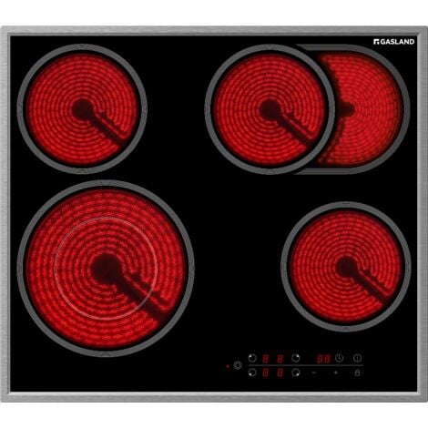 GASLAND CHEF CH604BF24B - 4 zones - 6600W - Avec Cadre en acier inoxydable