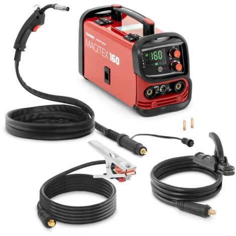 STAMOS GERMANY Gasless MIG Welder - 155A - 60% duty cycle - TIG Liftarc - MMA - Flux welder