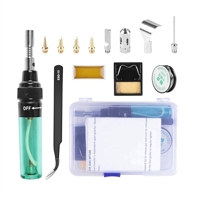 Image of Tlily - GaslöTkolben-Set MT-100 Pneumatic Lo Iron 3-In-1-Kit Multifunktionaler GaslöTkolben