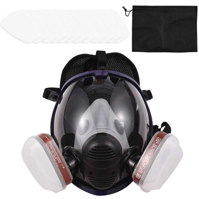 Gasmaske, chemische Sprays, Farbe, Anti-Formaldehyd-Aktivkohlemaske, Silikon, Vollgesichtsfilter, atmungsaktiv, Sicherheit, Vollgesichtsschutz, klare
