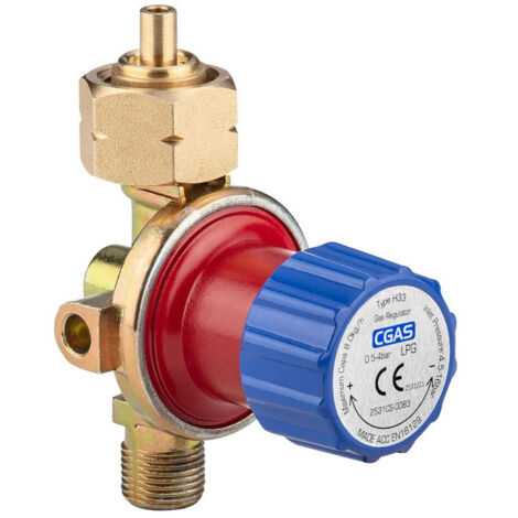 Gasregler mit Druckminderer max. 4 bar, 8 kg/h