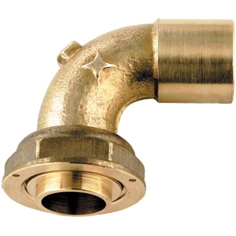Gasschlauchnippel 90° gebogen mit Flachanschluss zum Löten, Kupfer 6/20-CU 22