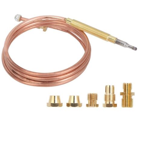 Gasthermoelement-Set, M6x0,75 Gasherd-Thermoelement-Austauschset-Adapter für Induktionskochfelder, Gasherde, Heizgeräte