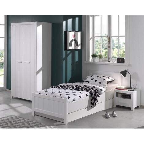 GASTON - Chambre 90x200cm + Armoire 2 Portes