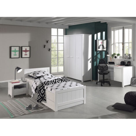 GASTON - Chambre 90x200cm + Armoire 3P + Bureau