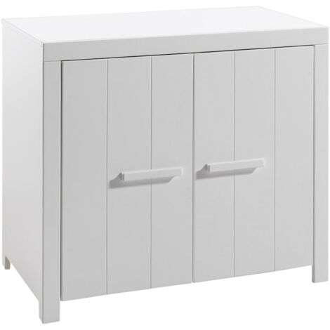 GASTON - Commode 2 Portes Laqué Blanc