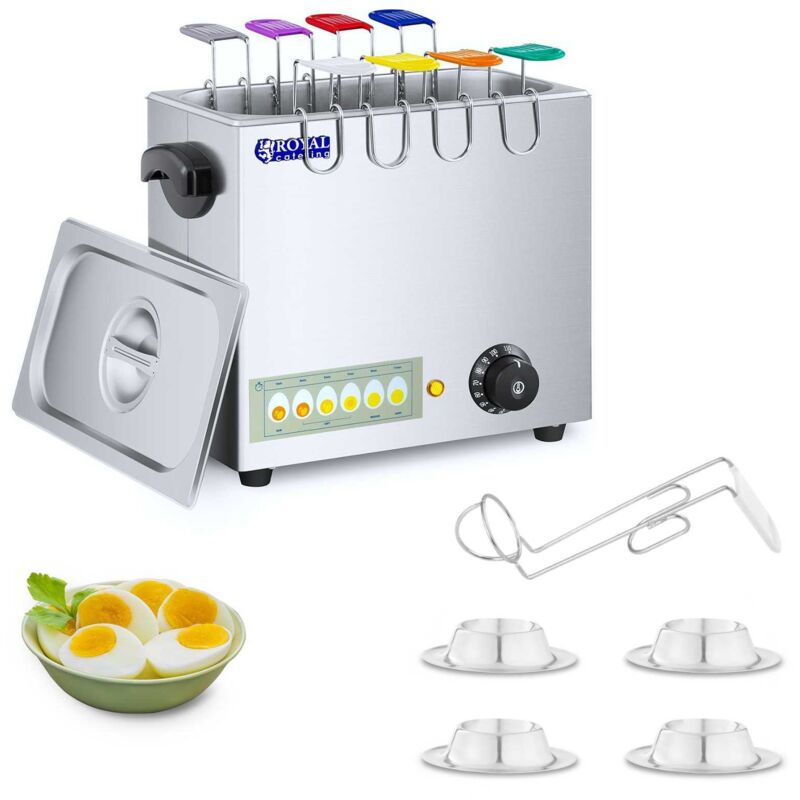 Royal Catering - Eierkocher Gastro Elektrisch 8 Eier 2600W 30 110°C Edelstahl Warmhaltefunktion