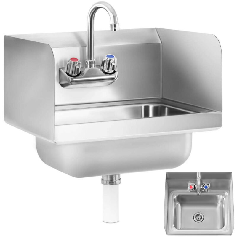 Royal Catering Küchen-handwaschbecken Aus Edelstahl, Breite 43, 5 Cm