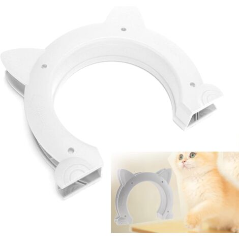 Gatera de interior, gatera, túnel para gatos de hasta 10 kg, puerta túnel para gatos, color blanco