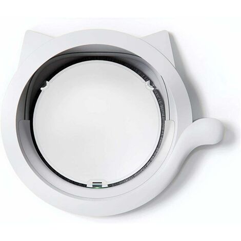 Gatera Puerta, Pared Interior o Gatera Oculta, Instalación Rápida, Con Cerradura Inteligente De Cuatro Vías, Adecuada Para Gatos Pequeños Y Medianos, Color Blanco