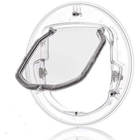 Gatera transparente para ventanas: marco ultrafino, mecanismo de cierre de 4 posiciones, compatible con cristales estándar, ideal para gatos y perros pequeños.