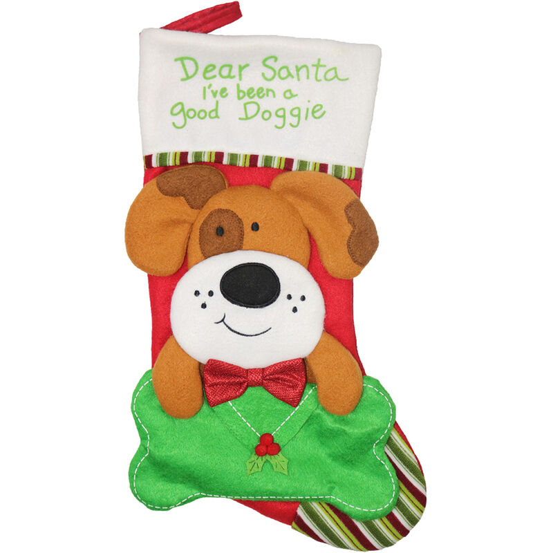 

Asupermall - Perro Calcetines de Navidad bolsa de regalo, decoracion del arbol de Navidad colgante