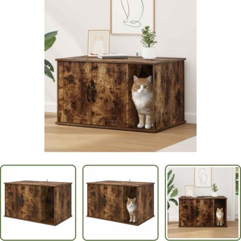 Gato -  Casa para Gatos Roble ahumado 85 x 55 x 50 cm
