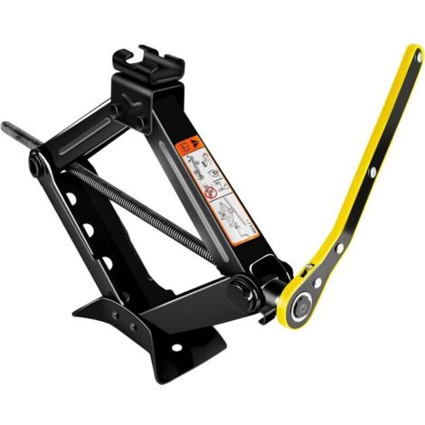 Gato de tijera de 1,5 toneladas para coche, SUV, monovolumen (máximo 1500 kg), diseño compacto con llave.