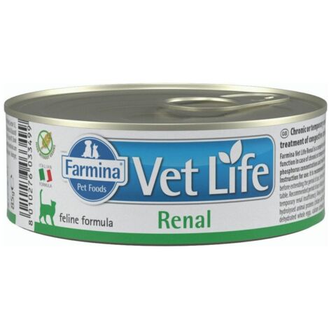 Gato farmina vet life natural diet cat renal - comida hÚmeda para gatos - 85g