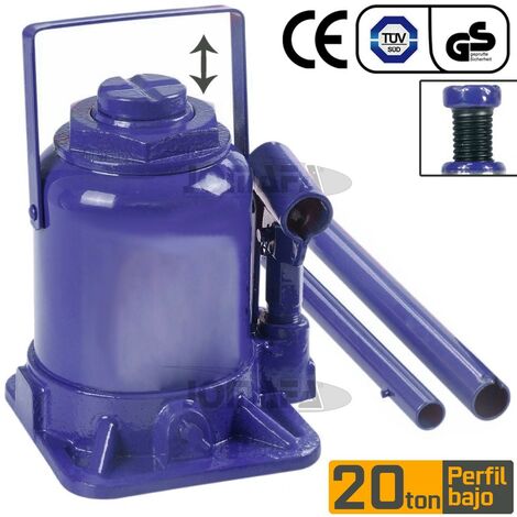 GATO HIDRAULICO DE BOTELLA 20 TON. (20000KG) ESPECIAL PARA COCHES BAJOS 190mm