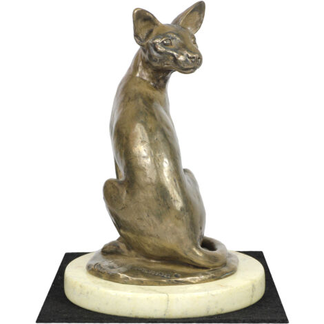 Gato Mau egipcio - estatuilla de gato, figura de silueta de perro, trofeo para una exposición de perros de Art-Dog