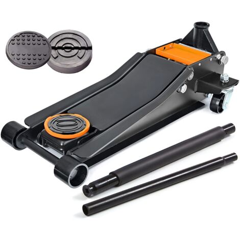 GATO PARA COCHES BAJOS EXTRA LARGO CON DOBLE PISTON 3 TONELADAS - GATO DE CARRETILLA PROFESIONAL