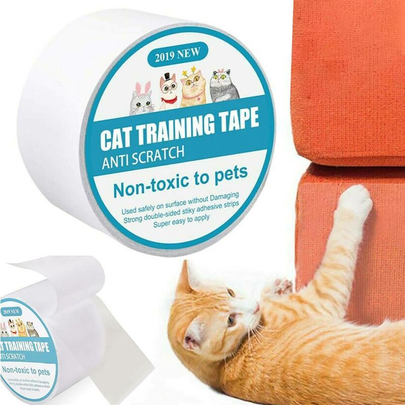 

Gatos Protección transparente contra arañazos Cinta adhesiva antiarañazos Muebles Sofá Protector de sofá 6,35 cm * 10 m