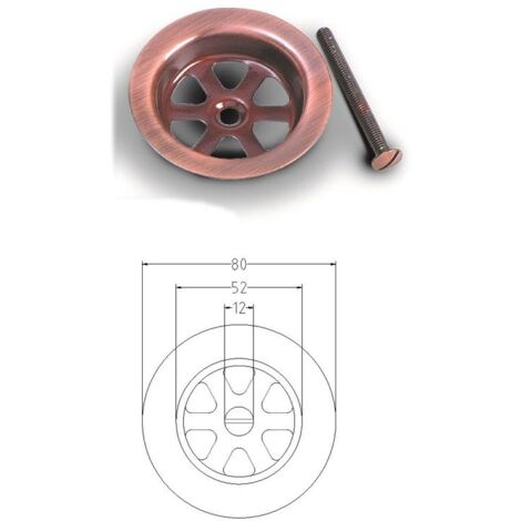Gattinara ramata d.80x52 mm completa di vite tgs M6x60 438100RM80