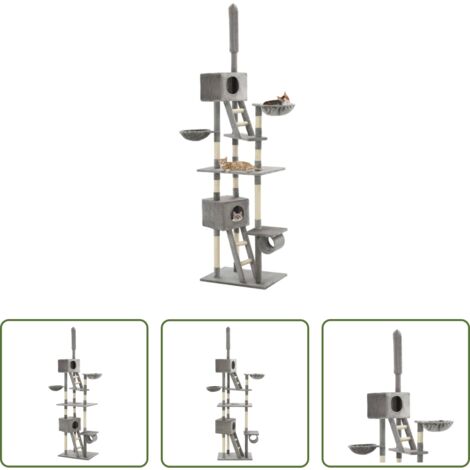 Gatto -  Albero per Gatti con Tiragraffi in Sisal 230-260 cm Grigio