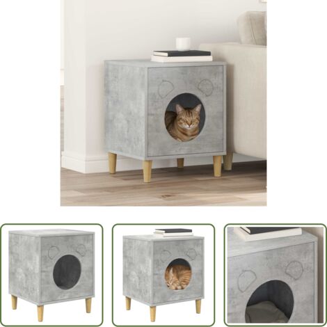 Gatto -  Casa per Gatti Calcestruzzo 42,5 x 40 x 53 cm Legno multistrato