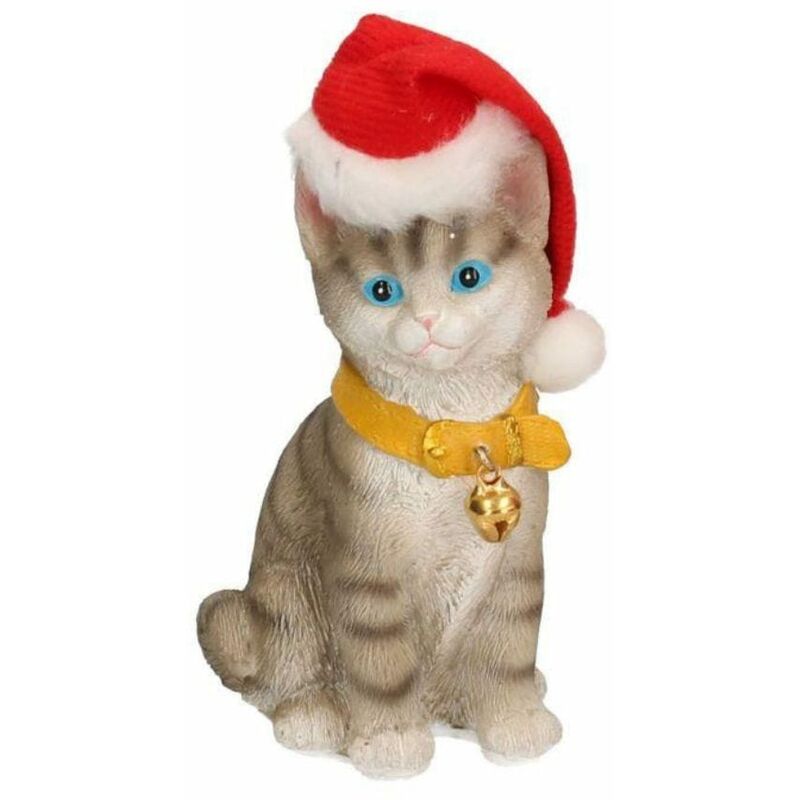 Image of Vacchetti - Gatto con cappello di Babbo Natale e campanellino - Modello: Modello 1