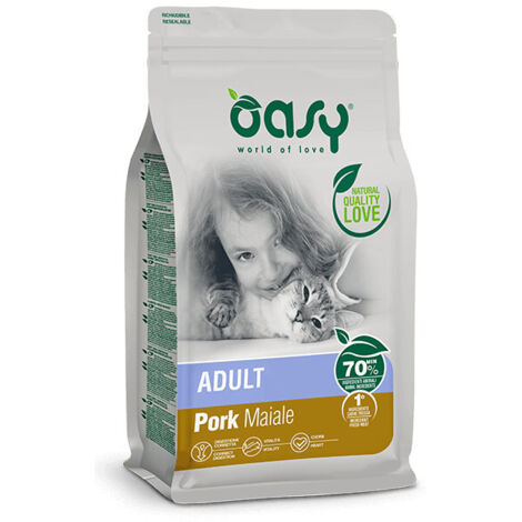 Gatto - Croccantini Adult Maiale  OASY - size 300 gr