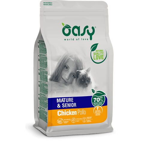 Gatto - Croccantini Adult Senior Pollo 1,5 Kg OASY