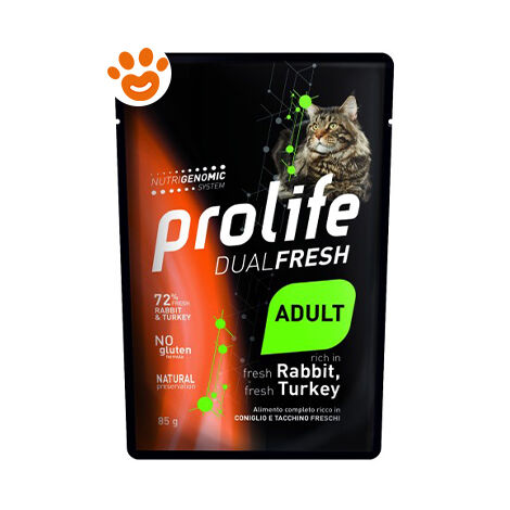 Gatto - Dual Fresh Coniglio e Tacchino 85 gr Prolife