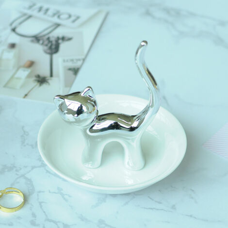 Gatto Keramik-Ringhalter. Ablage für Ringe und Schmuck. Keramik.