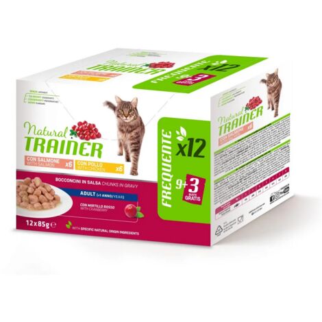 Gatto - Natural Trainer 12x85gr Salmone&Pollo