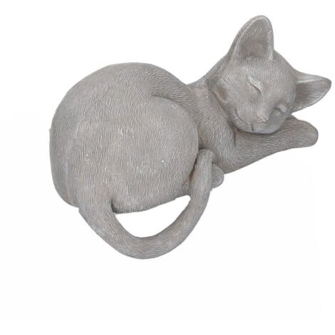 Gatto resina grigio cm 19x11