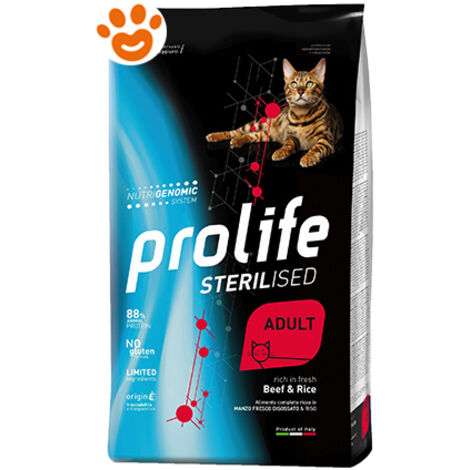 Gatto - Sterilised Manzo & Riso Prolife - size 400 gr
