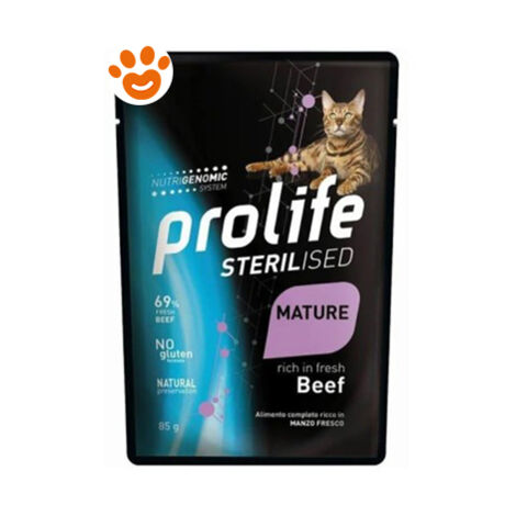 Gatto - Sterilised Mature Manzo 85 gr Prolife