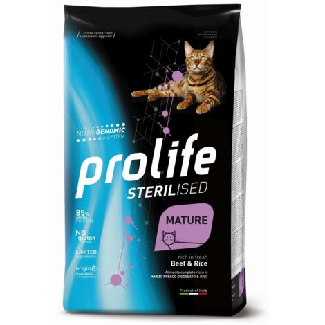 Gatto - Sterilised Mature Manzo & Riso Prolife - size 400 gr