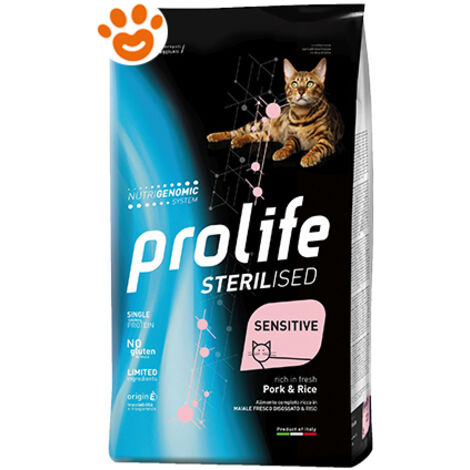 Gatto - Sterilised Sensitive Maiale & Riso Prolife - size 400 gr