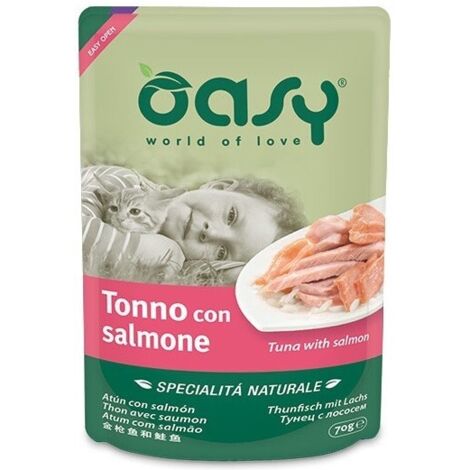 Gatto - Tonno con Salmone busta 70 gr OASY
