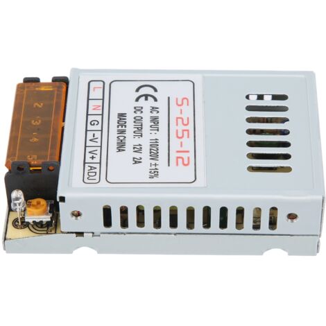 Gatuxe Alimentation à découpage, 25W 12V LED Isolation d'alimentation à découpage étanche Professionnelle pour Personnel Technique pour équipement Industriel