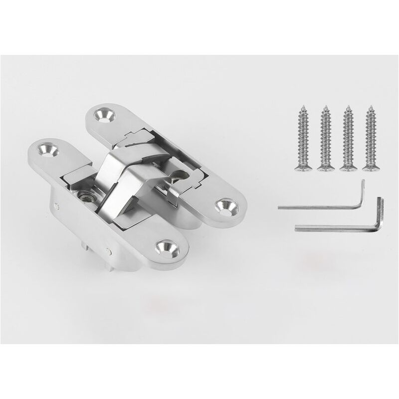 Csparkv - Droite - 1 Charnière Invisible - alliage de zinc - Couleur Inox Satiné