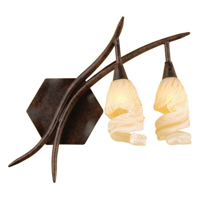 Inspired Mantra Fusion (0017 005) Gaudi Wall Lamp Right 2 Light G9, Brown/Black Oxide