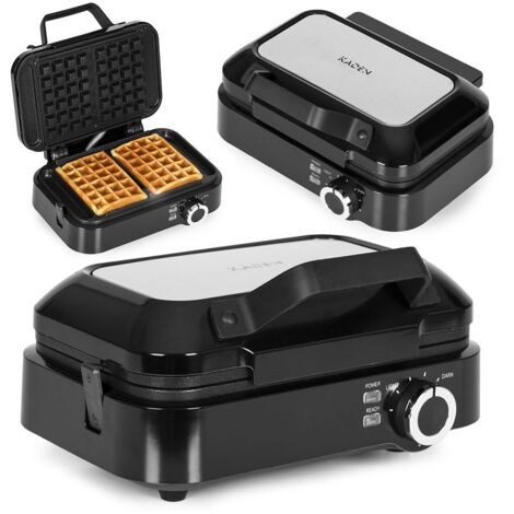 Gaufrier 1200 W, antiadhésif, avec contrôle de la température - AquaForge