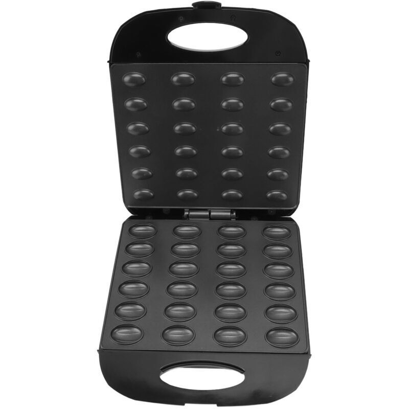 Gaufrier 24 Moitiés Gateau Forme de Noix , 1400 w, Revêtement Anti-Adhésif, Moule à Noix, Machine à Pâtisserie, Moule à Gaufres, Noir