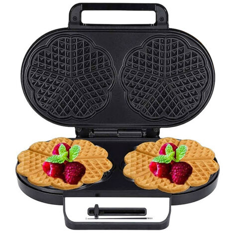 Gaufrier anti-goutte 1200 W, contrôle de la température, machine à sandwich, facile à nettoyer, antiadhésif, UE 220 V